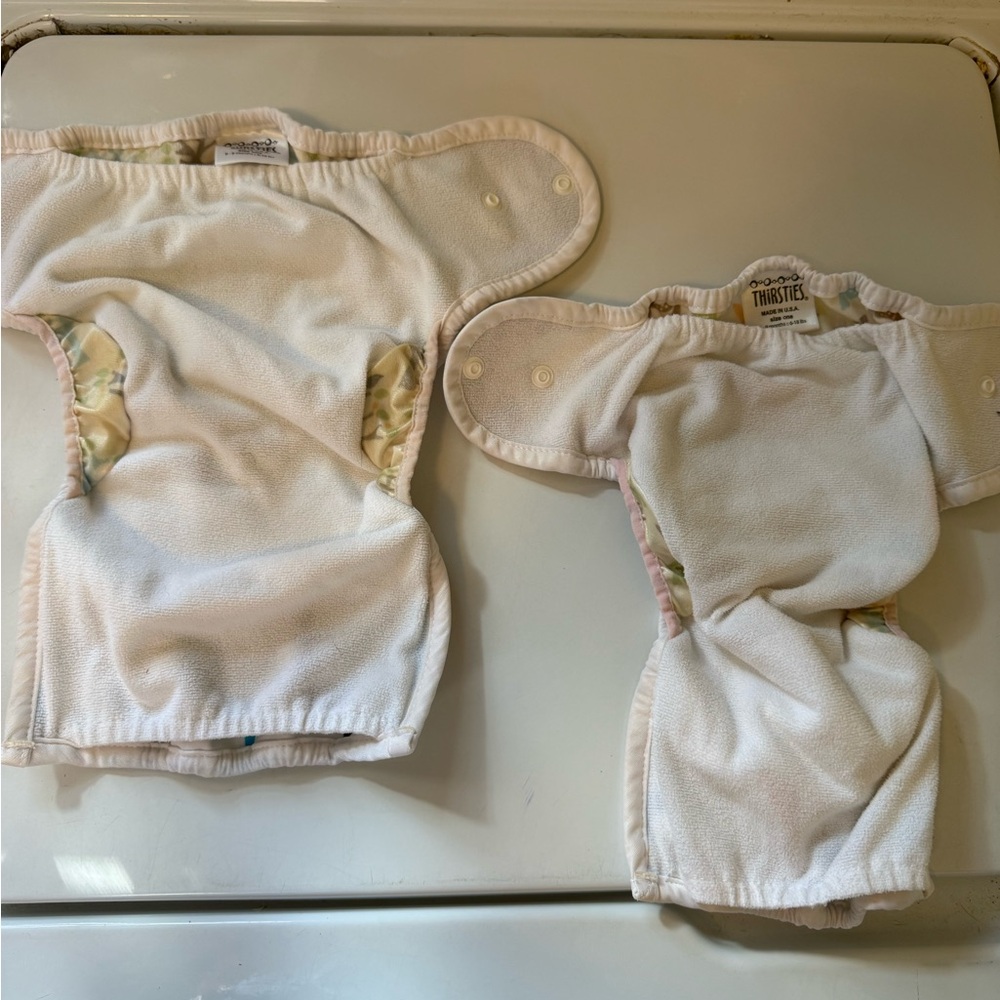 Thirsties Size One pocket snap diaper covers lot of 9 GUC cover only - Picture 6 of 13